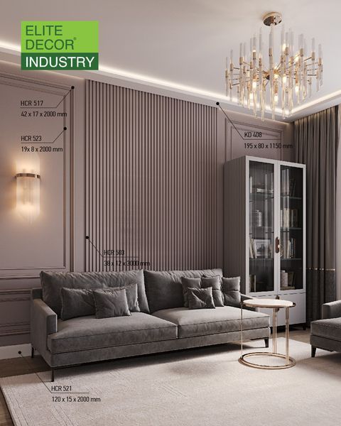 Панель декоративная "Рейки" из полимера Grand Decor HCR 503 HCR 503 фото