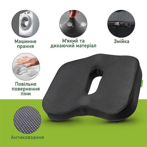 Ортопедическая подушка для сидения Comfort Trip PMF 006 400х450x95 черная PMF 006 фото