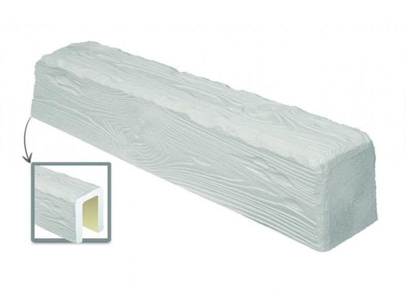 Балка полиуретановая DECOWOOD Рустик EQ 007 (2м) classic белая 6х9 EQ 007 фото