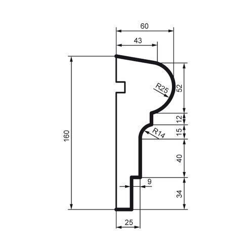 Молдинг фасадный Prestige Decor MC 130 MC 130 фото