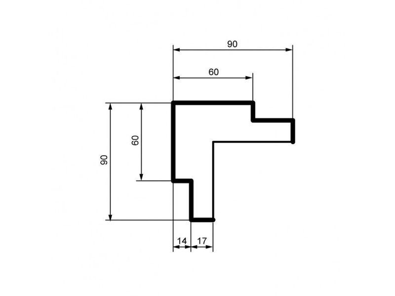 Кут фасадний Prestige Decor HC 202 внутрішній HC 202 фото
