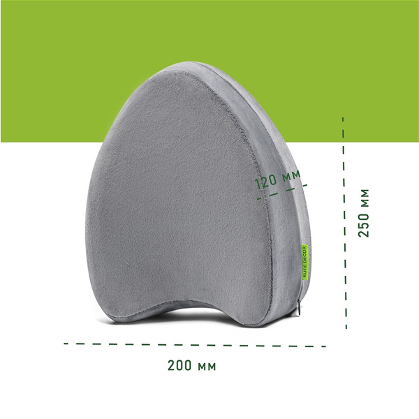 Ортопедическая подушка для ног и колен Comfort Night PMF 008-2 250х200х120 светло-серая (велюр) PMF 008-2 фото