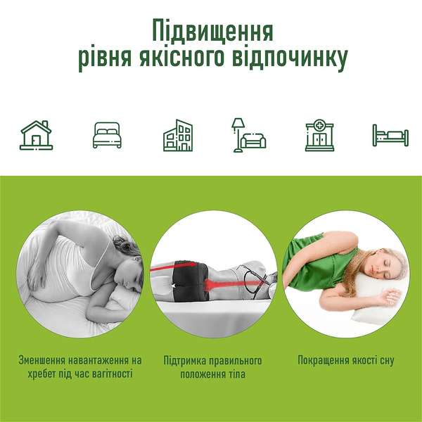 Ортопедическая подушка для ног и колен Comfort Night PMF 008-2 250х200х120 светло-серая (велюр) PMF 008-2 фото