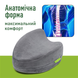 Ортопедическая подушка для ног и колен Comfort Night PMF 008-2 250х200х120 светло-серая (велюр) PMF 008-2 фото 1